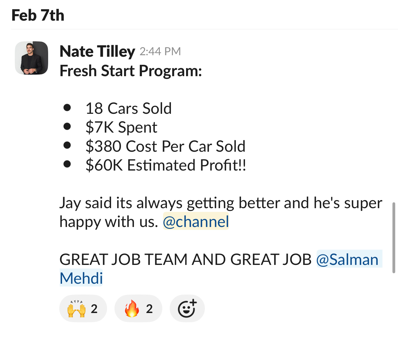 Slack message screenshot 11