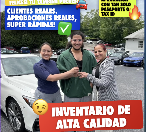 SPANISH dealership ad — Inventario / Aprobaciones