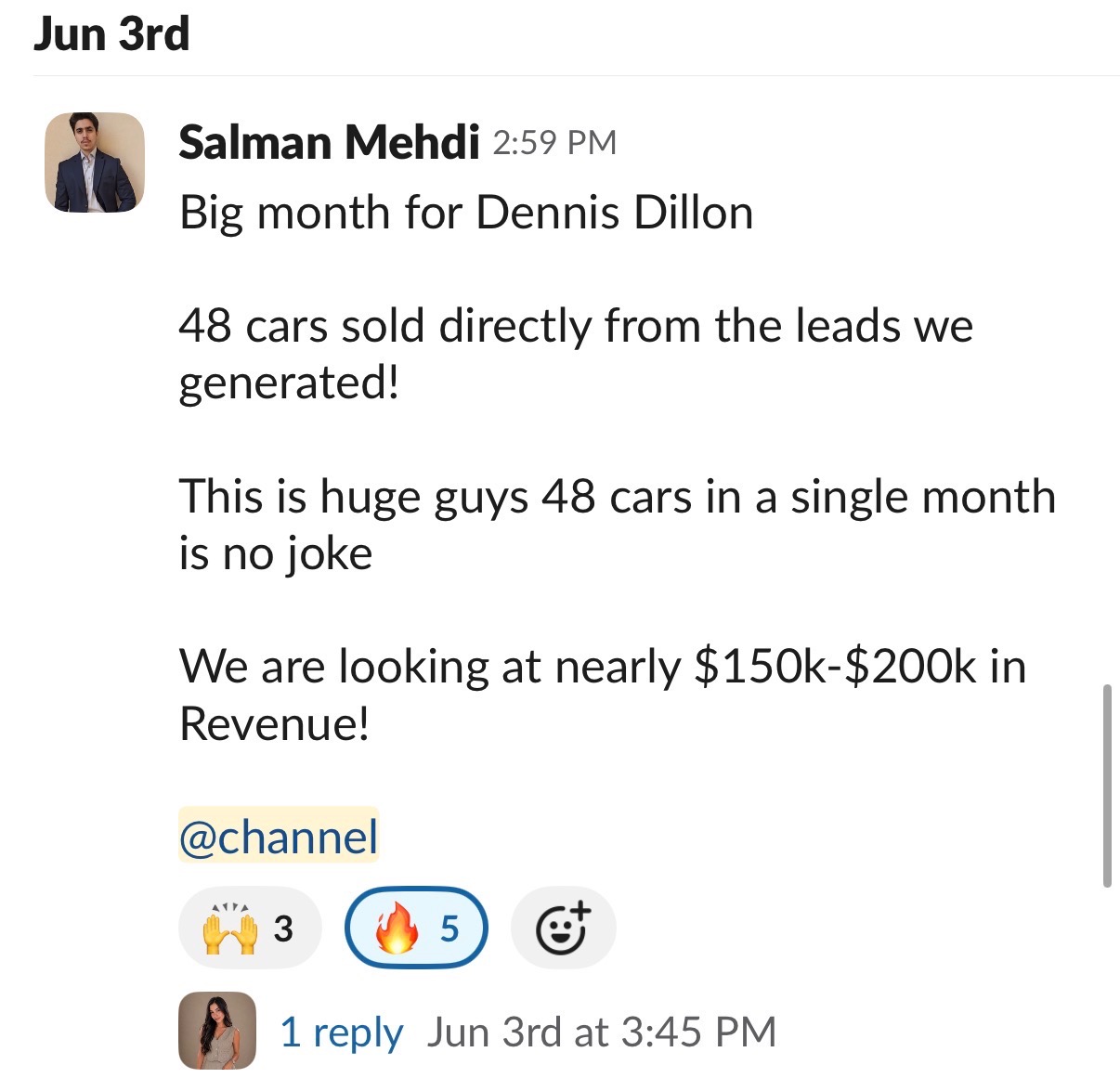 Slack message screenshot 1