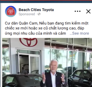 VIETNAMESE dealership ad — Beach Cities Toyota