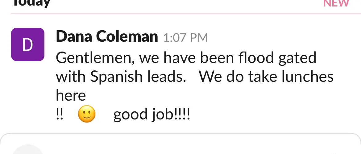 Slack message screenshot 16
